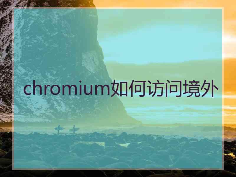 chromium如何访问境外