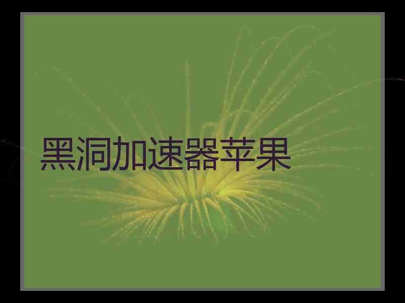 黑洞加速器苹果