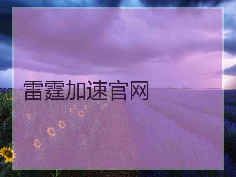雷霆加速官网