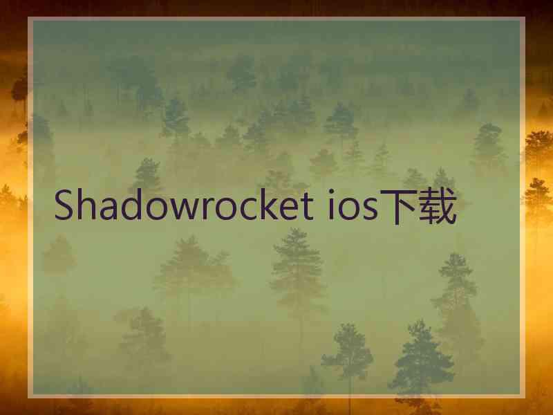 Shadowrocket ios下载