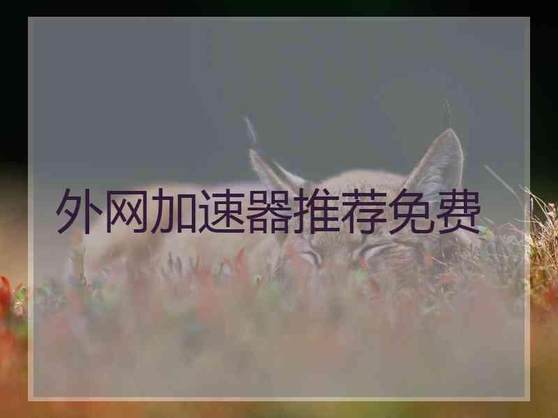 外网加速器推荐免费