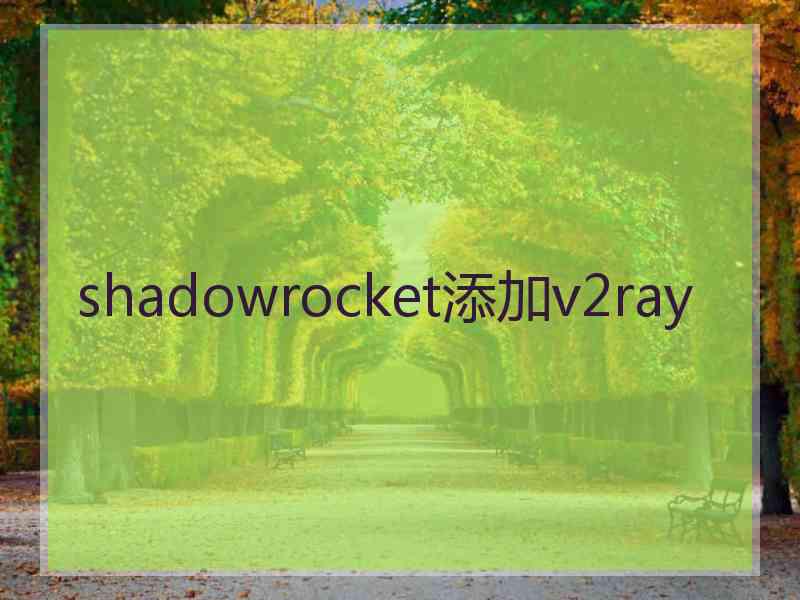 shadowrocket添加v2ray