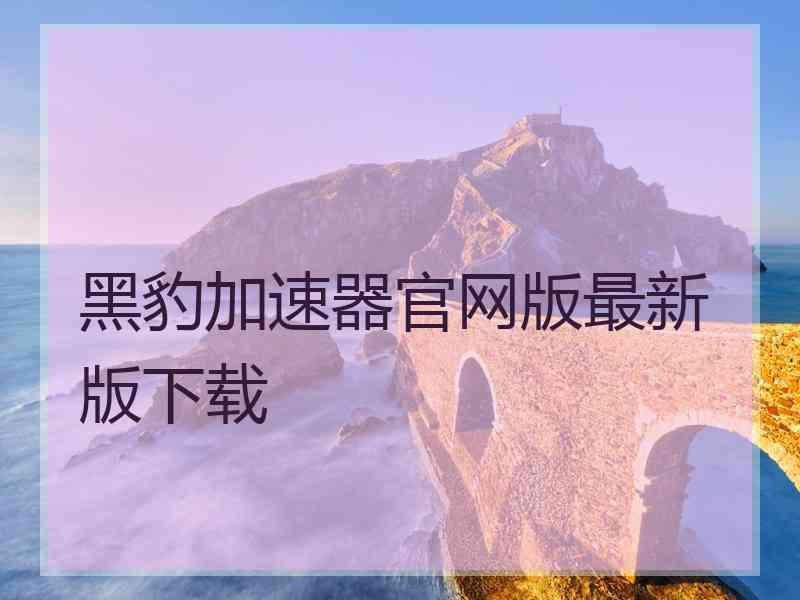 黑豹加速器官网版最新版下载