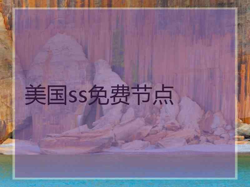 美国ss免费节点