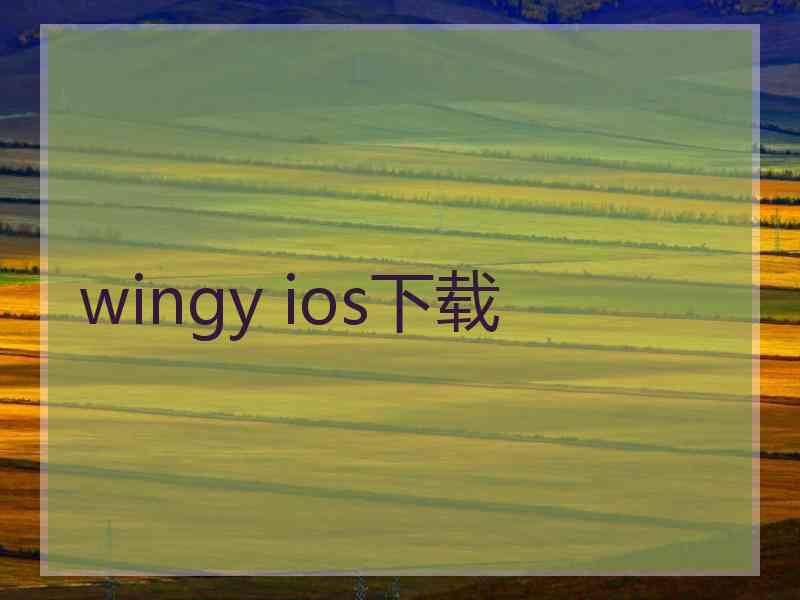 wingy ios下载