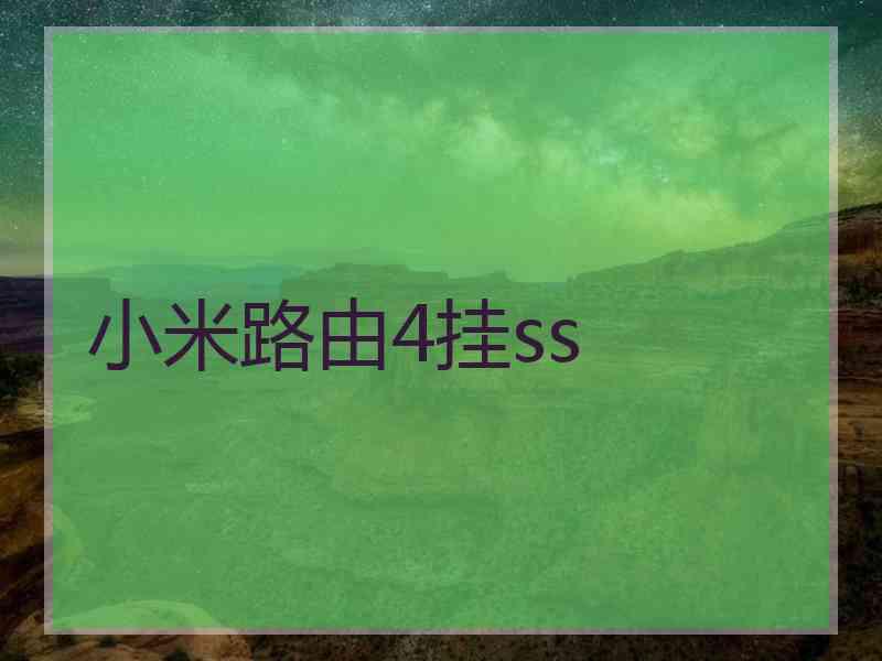 小米路由4挂ss