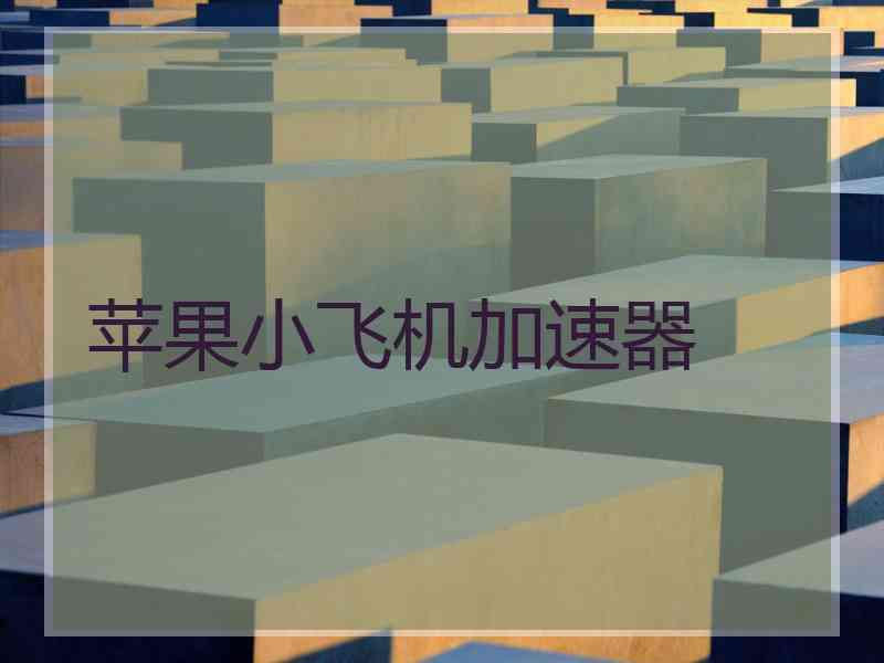 苹果小飞机加速器