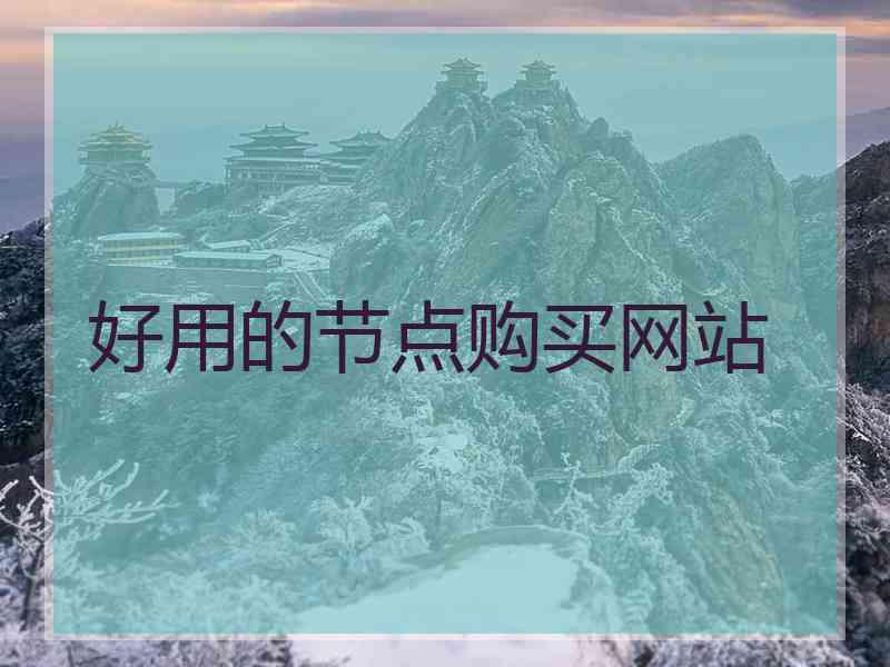 好用的节点购买网站