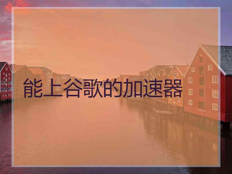 能上谷歌的加速器
