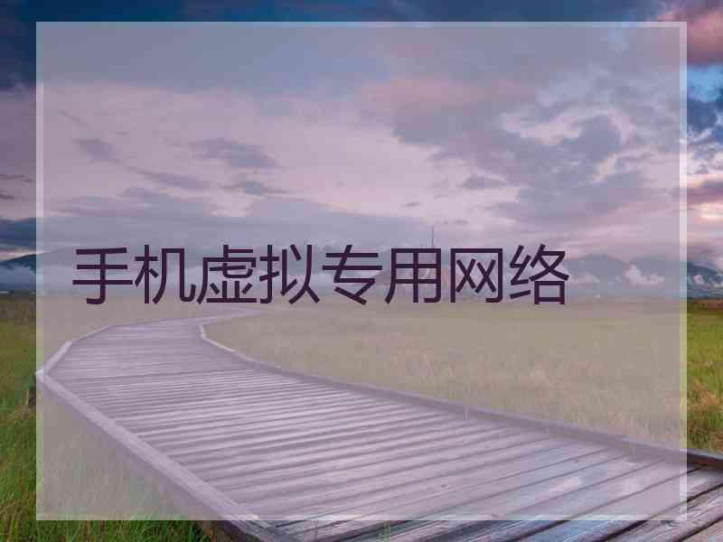 手机虚拟专用网络
