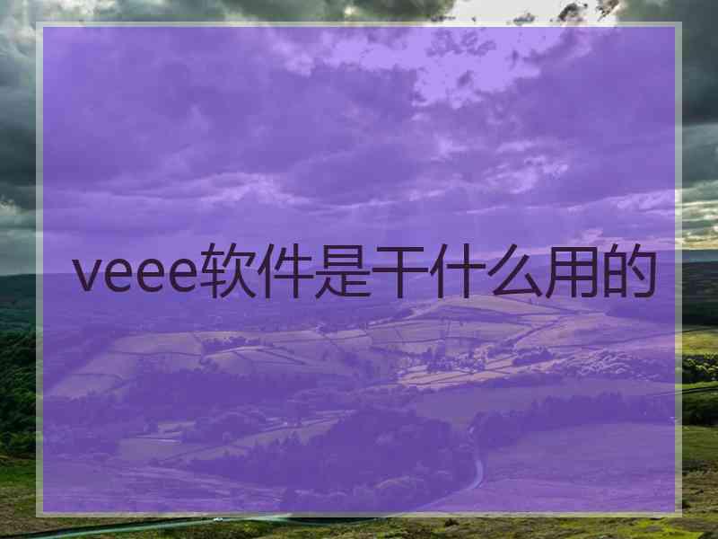 veee软件是干什么用的