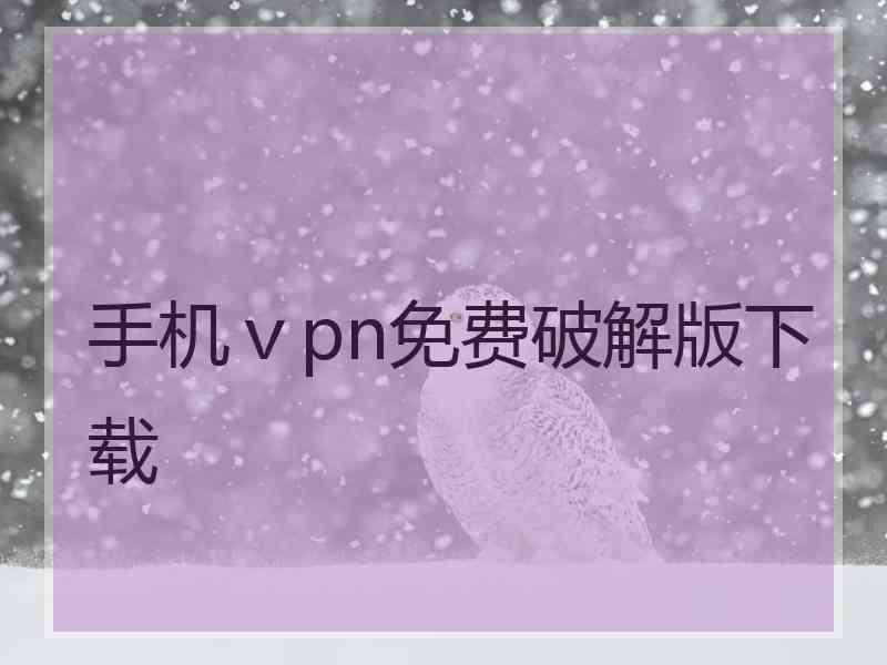 手机ⅴpn免费破解版下载