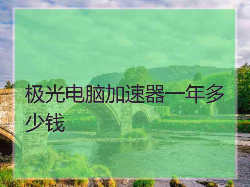 极光电脑加速器一年多少钱