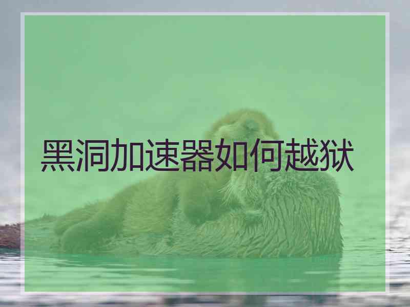 黑洞加速器如何越狱
