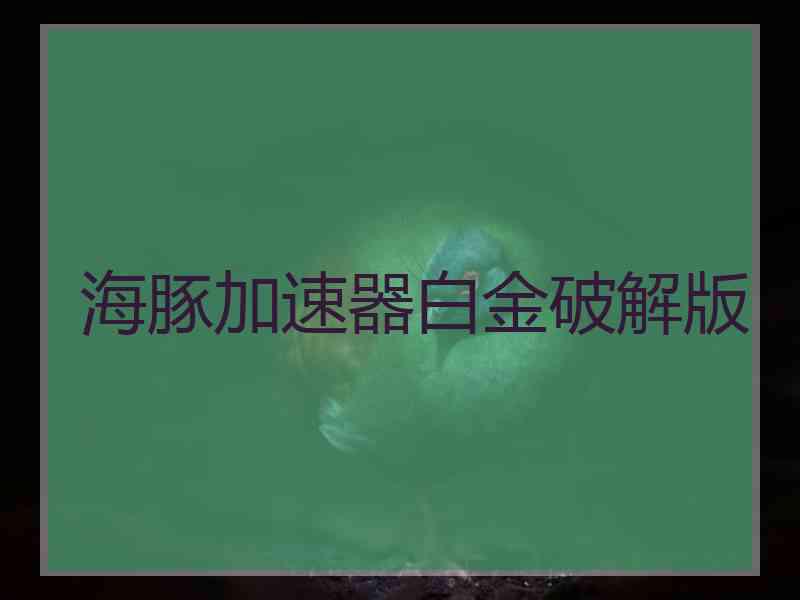 海豚加速器白金破解版