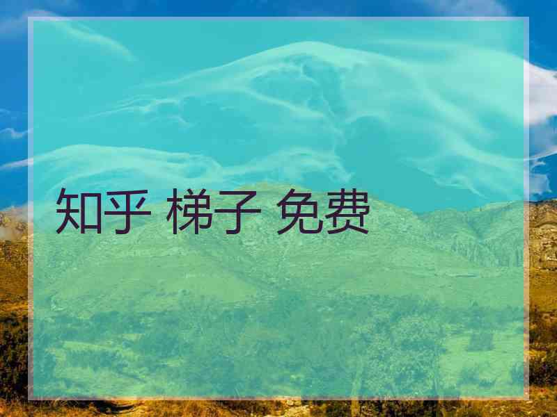 知乎 梯子 免费
