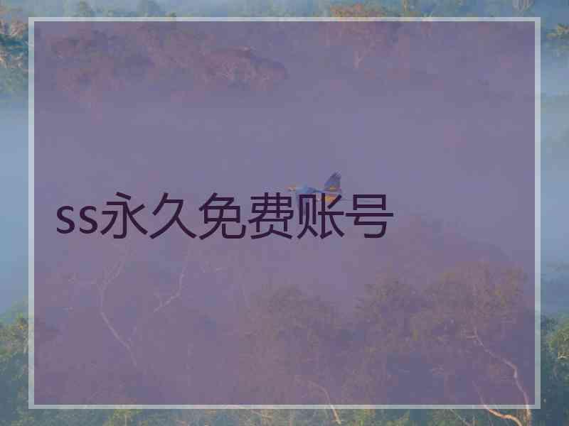 ss永久免费账号