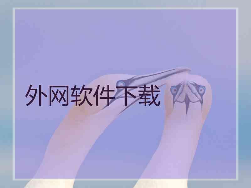 外网软件下载