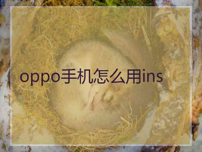 oppo手机怎么用ins