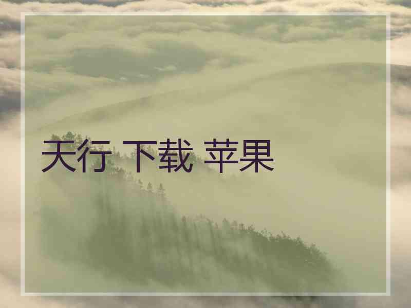 天行 下载 苹果
