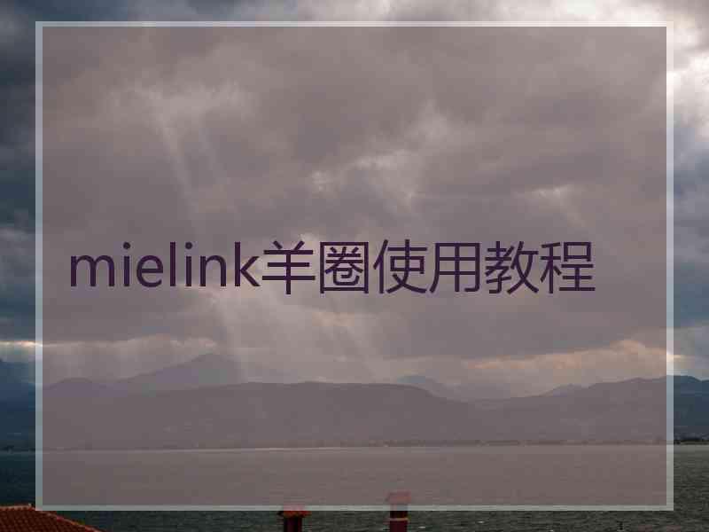 mielink羊圈使用教程