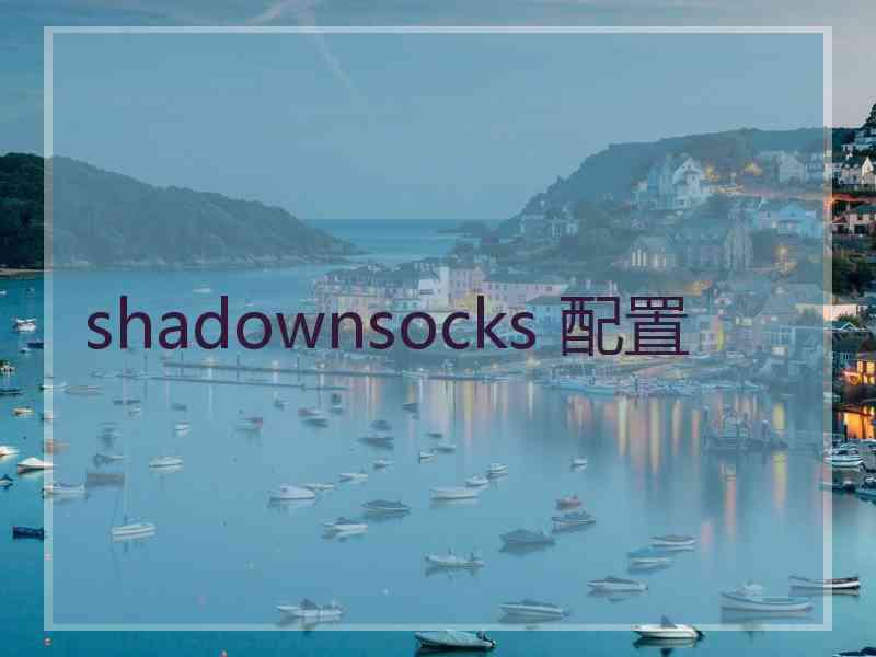 shadownsocks 配置