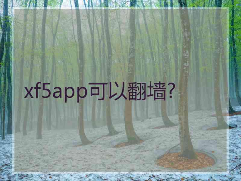 xf5app可以翻墙?