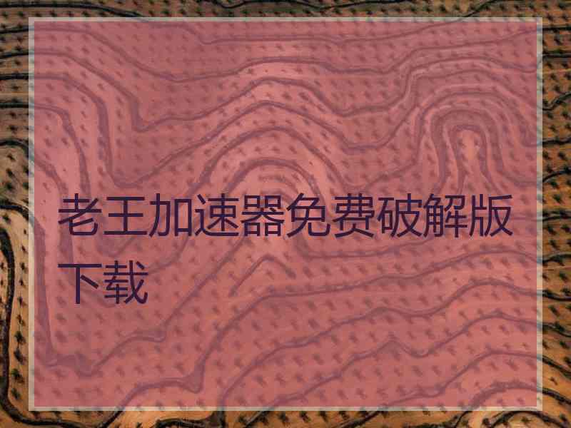 老王加速器免费破解版下载