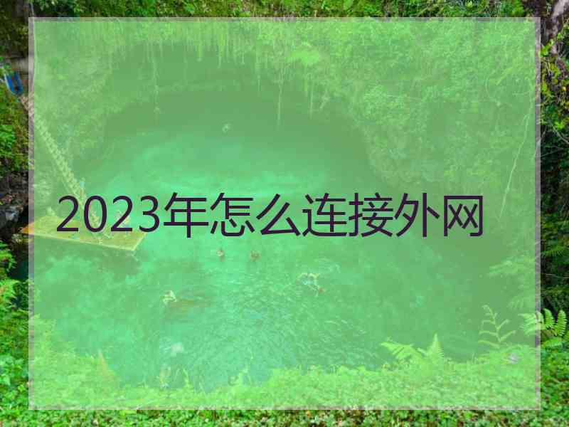 2023年怎么连接外网