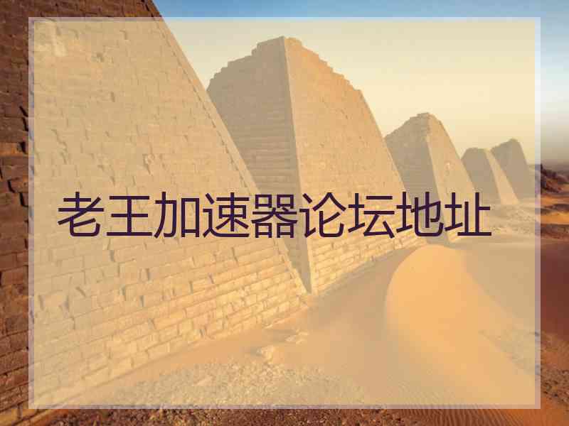 老王加速器论坛地址