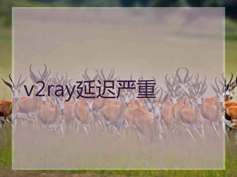v2ray延迟严重