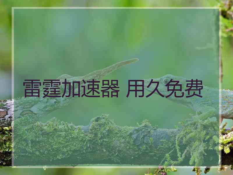 雷霆加速器 用久免费