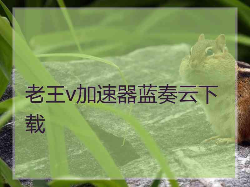 老王v加速器蓝奏云下载
