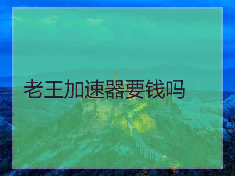 老王加速器要钱吗