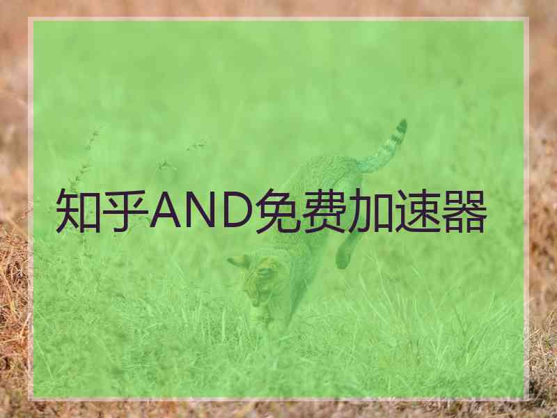 知乎AND免费加速器
