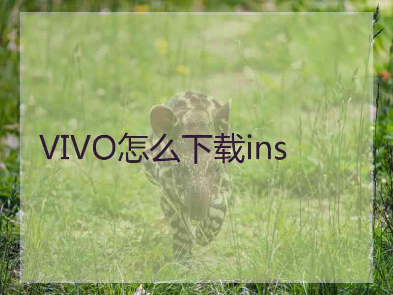 VIVO怎么下载ins