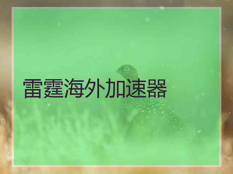 雷霆海外加速器