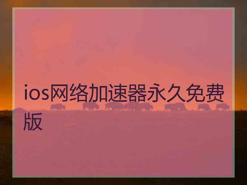 ios网络加速器永久免费版