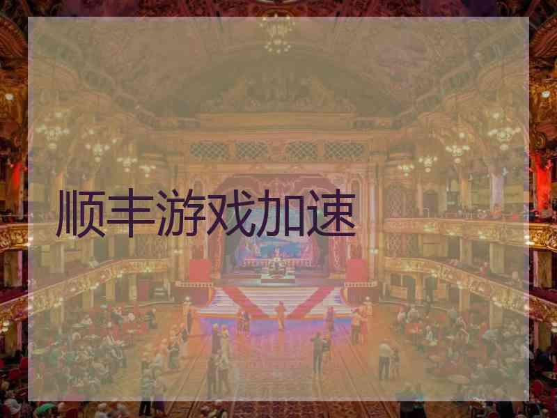 顺丰游戏加速