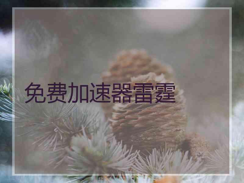 免费加速器雷霆