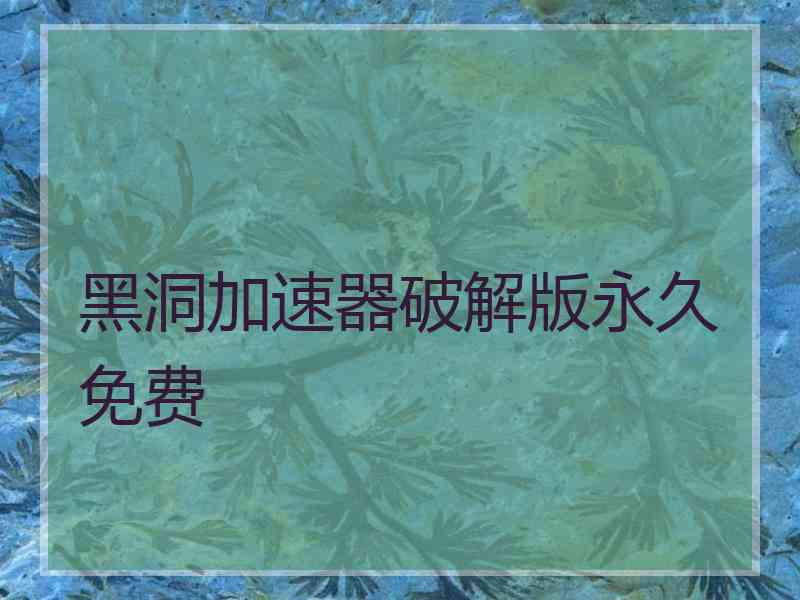 黑洞加速器破解版永久免费