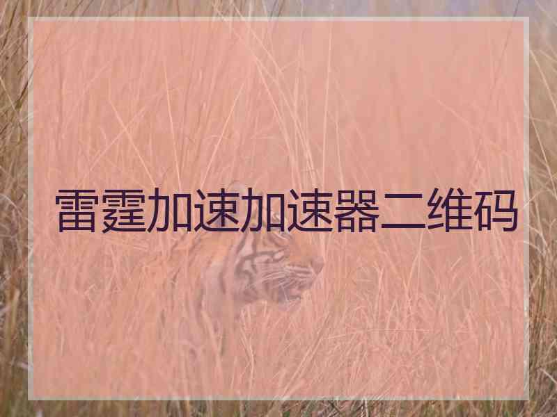 雷霆加速加速器二维码