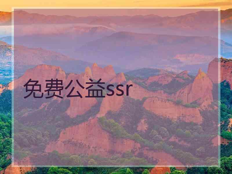 免费公益ssr