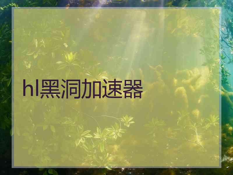 hl黑洞加速器