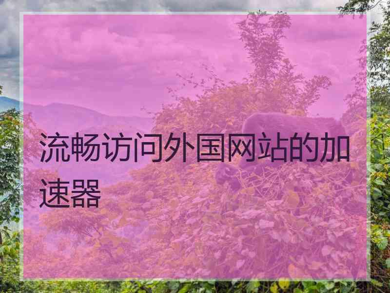 流畅访问外国网站的加速器