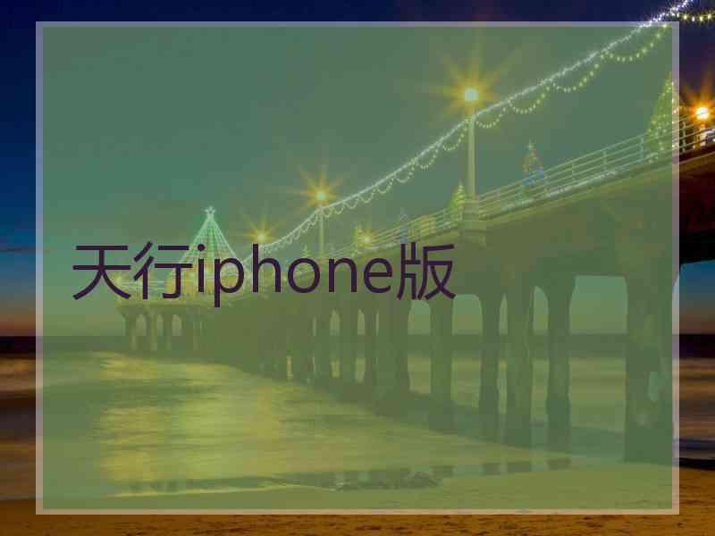 天行iphone版