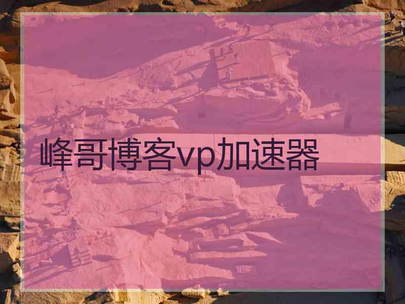 峰哥博客vp加速器