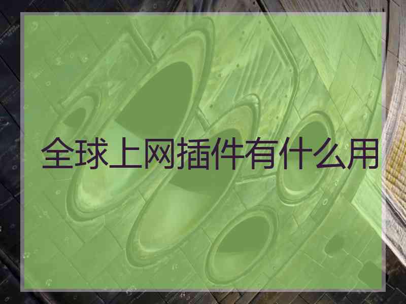 全球上网插件有什么用