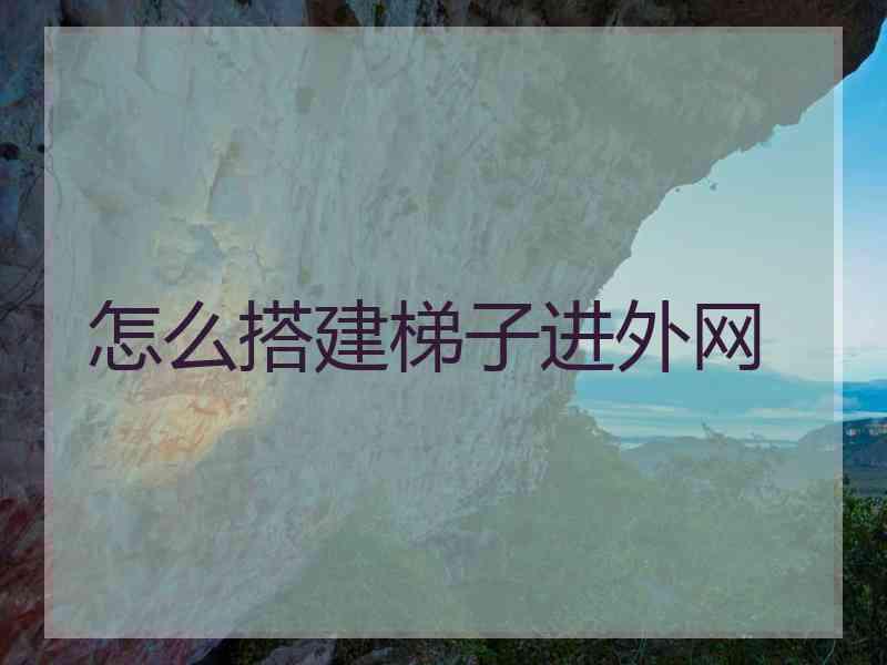 怎么搭建梯子进外网