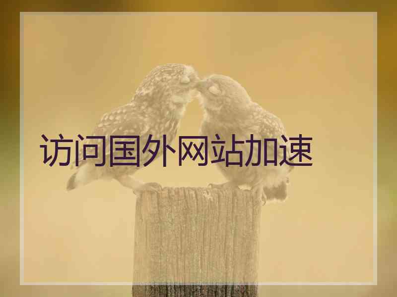 访问国外网站加速